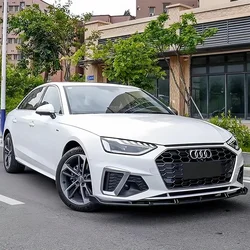 For Audi A4 S4 B9 Facelift Audi A4 B9.5 8W 2019-2024 Car Front Bumper Lip Cap Spoiler Front Lip Protector Covers Bodykit Tuning