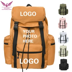 Personalized custom campus backpack DIY Student School Backpack print logo training mountaineering bag unisex classic bag