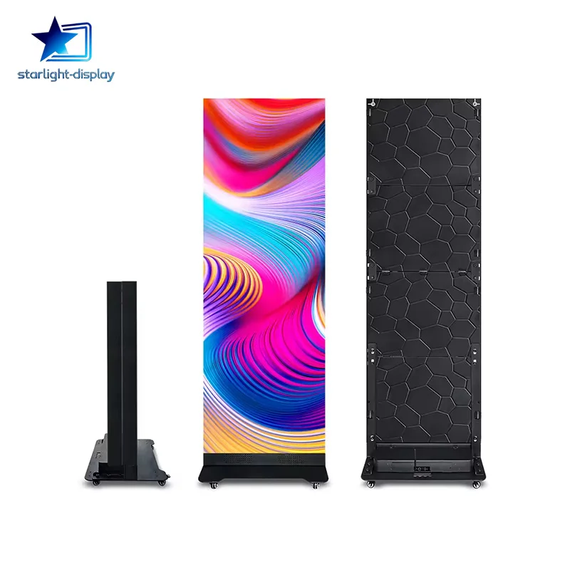 Indoor Foldable LED Poster Screen P1.8 P2 P2.5 Portable Digital Display Video Wall for Store Events Exhibition
