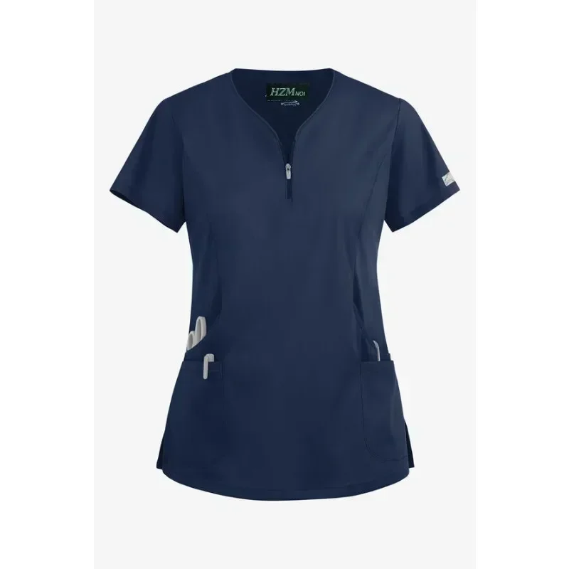 Surgical Uniforms Woman Scrub Tops Medical Nurse Beauty Salon Workwear Clinical Scrubs Top No Pant Spa Doctor Nursing Tunic Top