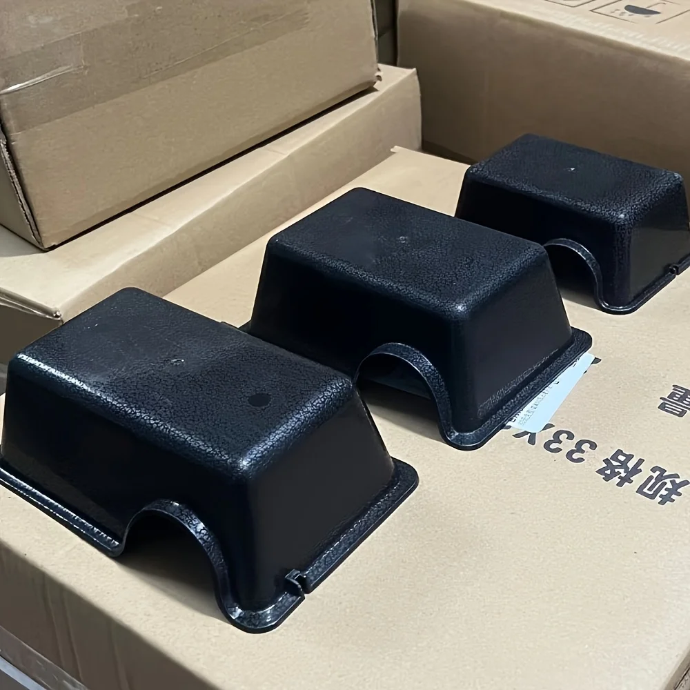 مقاسات مختلفة من مخبأ الزواحف السوداء مع قبة ونفق المدخل - موئل من البلاستيك المتين مناسب للسحاليات والثعابين والحواس والزواحف الصغيرة الأخرى - مأوى للهروب من التهوية وسهل التنظيف لـ Terrariums