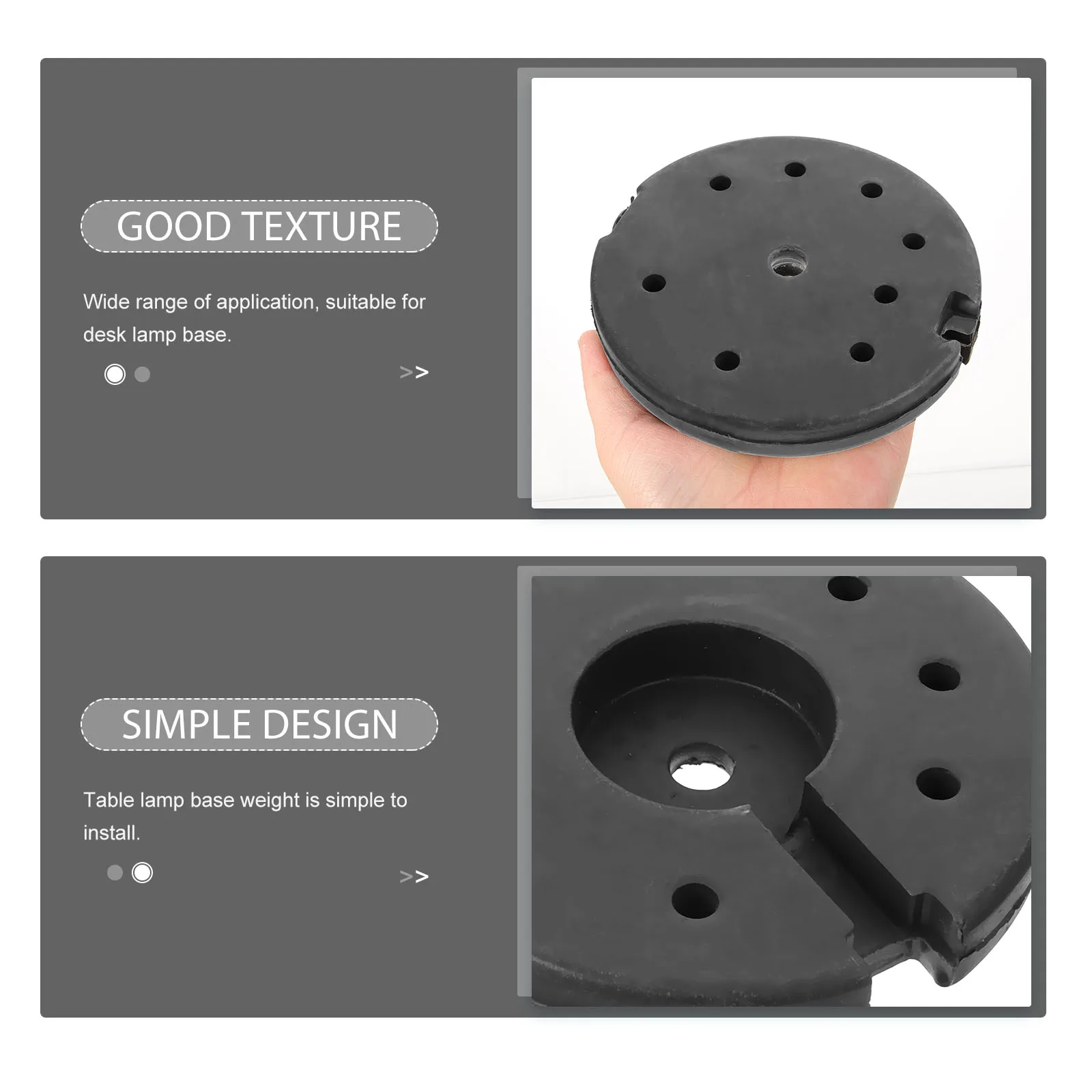 

1pcs Weighted Round Lamp Metal Block 140X20mm Table Lamp Base Weight For Replacement Table Floor Desk Stable Replacement Bracket