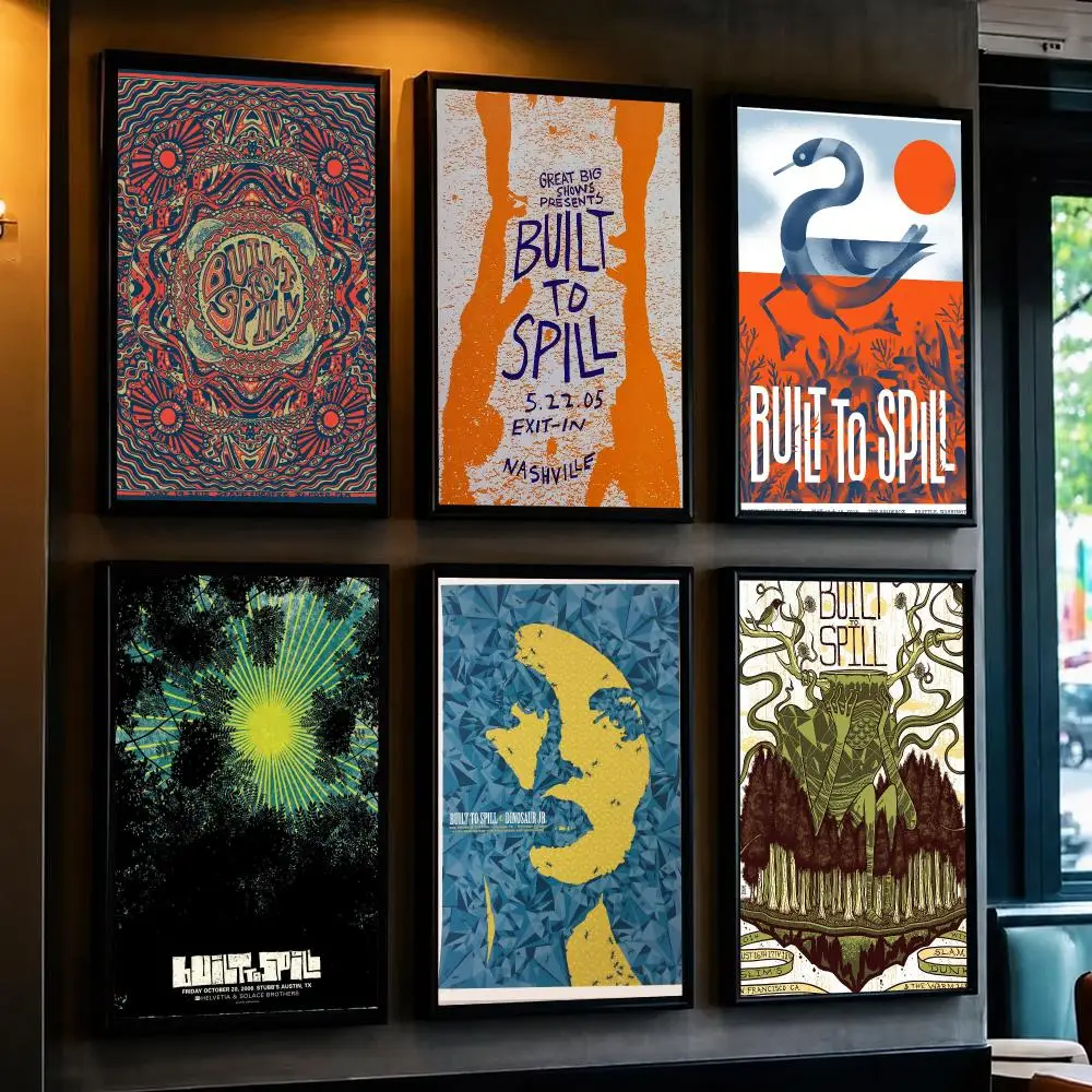 band B-Built to Spill-L Poster Minimalist Wall Sticker for Cafe Office Bar Home Decor and Gift