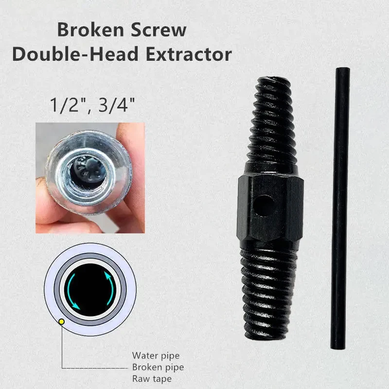 مزدوج رئيس وجع صنبور صمام كسر انبوب ماء المسمار النازع مزيل التالفة سلك انبوب ماء الترباس إزالة السباكة أداة مجموعة