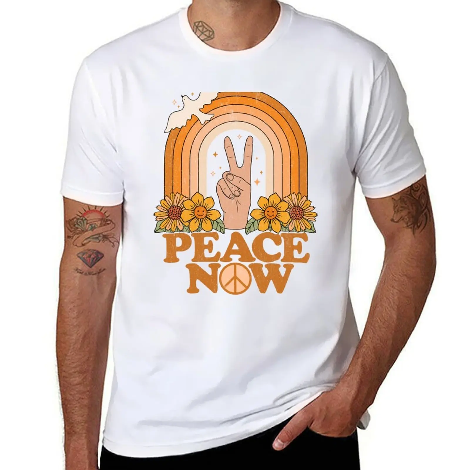 

Peace Now T-Shirt t shirts for man cotton soft man t shirt luxury T-Shirt