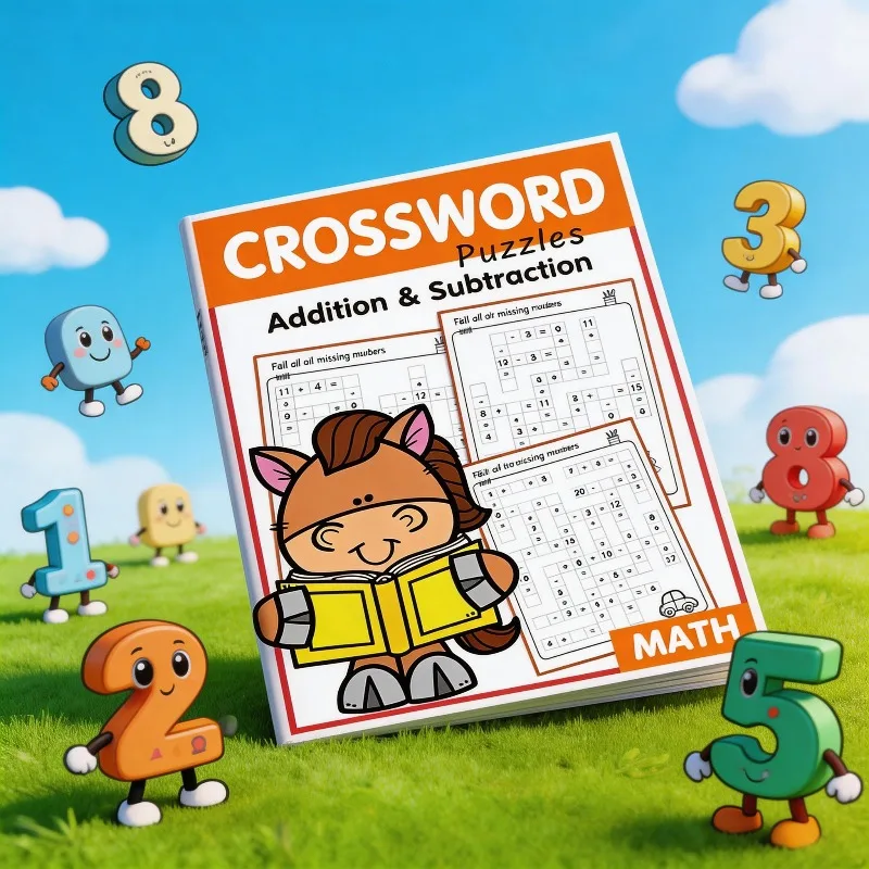 Arithmetic Fill in The Blank, Children's Math Exercise Book, Number Filling Exercise Book, Oral Calculation Book 32 Pages