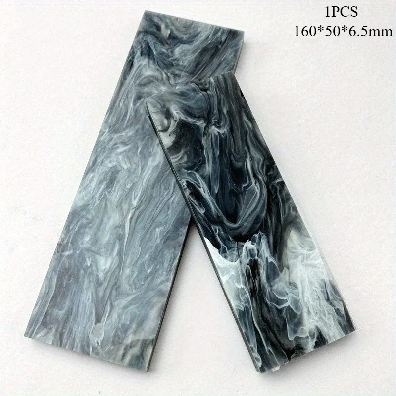 1 قطعة DIY مقبض السكين الفراغات الاكريليك سكين غمد مع نمط الرخام شفرة مثبتة سكين الملحقات 120X40X6.5 مللي متر/160X50X6.5 مللي متر