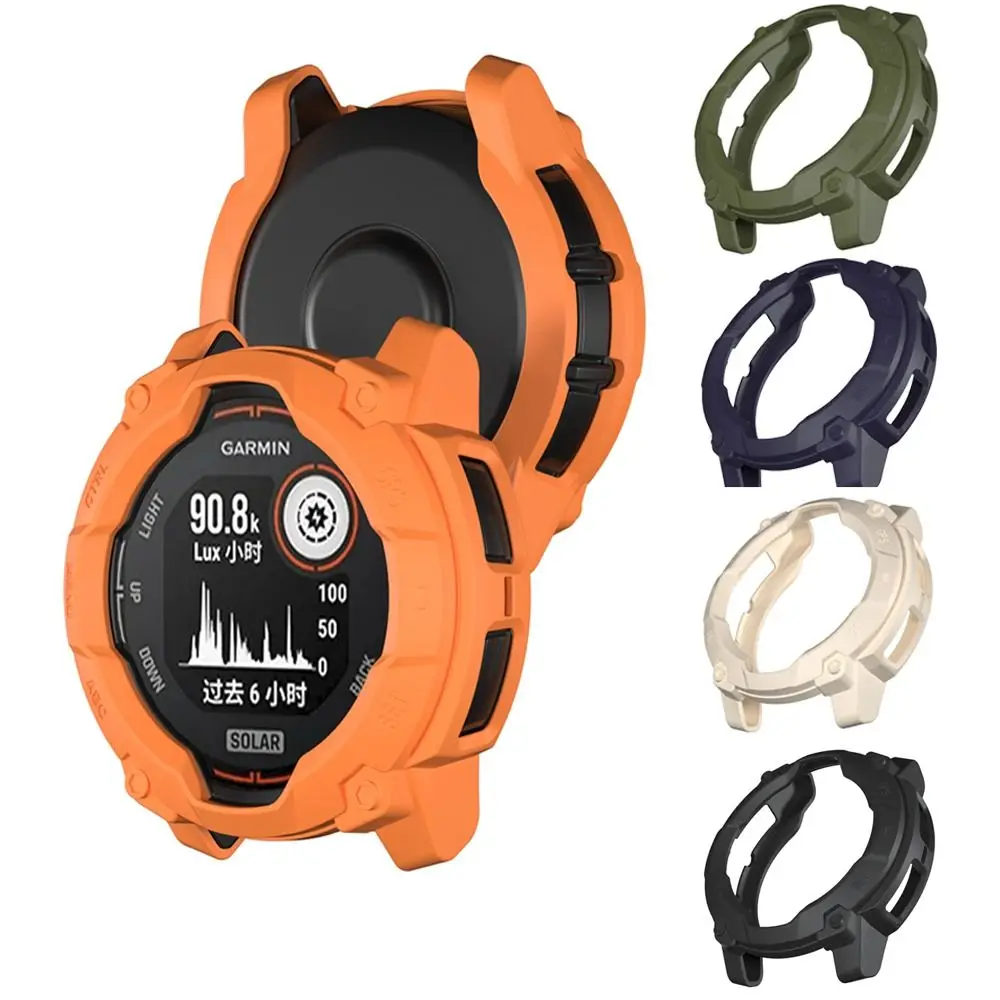 

New TPU Protective Case Shockproof Soft Watch Cover Anti-scratch Protector Edge Shell for Garmin Instinct 3 45/50mm Smart Watch