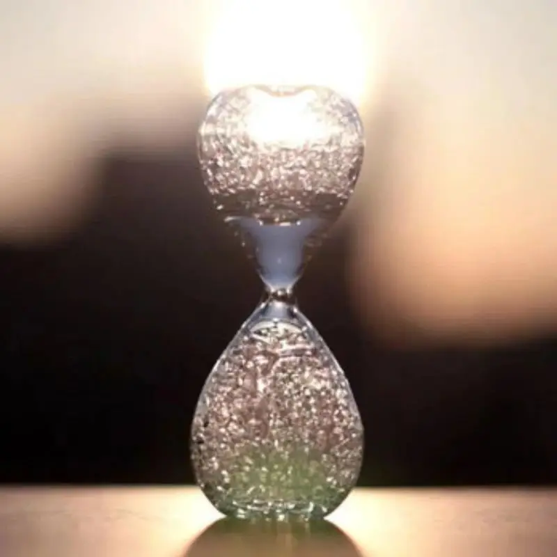 Creative New Product Bubble Hourglass Not Timer Home Decoration Desk Sandglass Bubble Water Liquid Drift Bottle Glass Fun Gifts