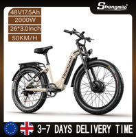 Shengmilo S700 1000W*2 Motors 17.5AH Battery, 26*3.0 Inch Fat Tires, Dual Motors, 45km/h Speed, 75km Range, Adult E-bike