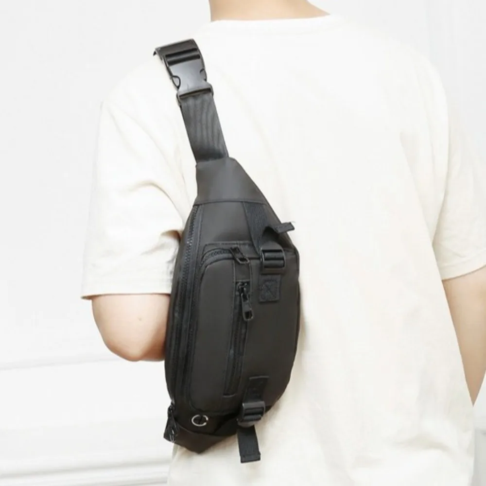 

Casual Oxford Cloth Men Waist Pack Sling Multi-pocket Chest Bag Wear Resistant Large Capacity Fanny Pack Women