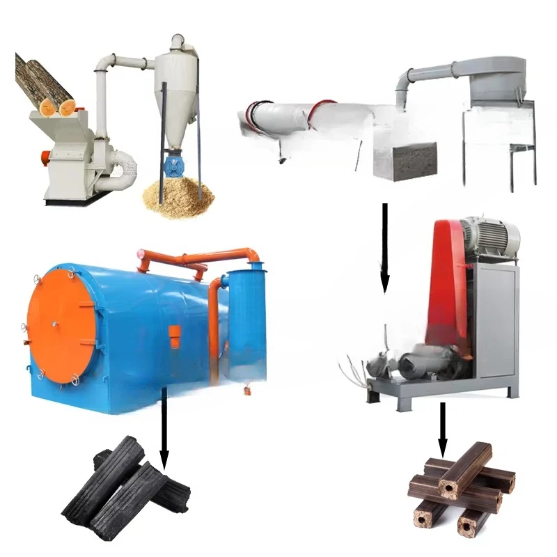 Coconut shell briquetting charcoal making machine Bio-charcoal factory Charcoal production line