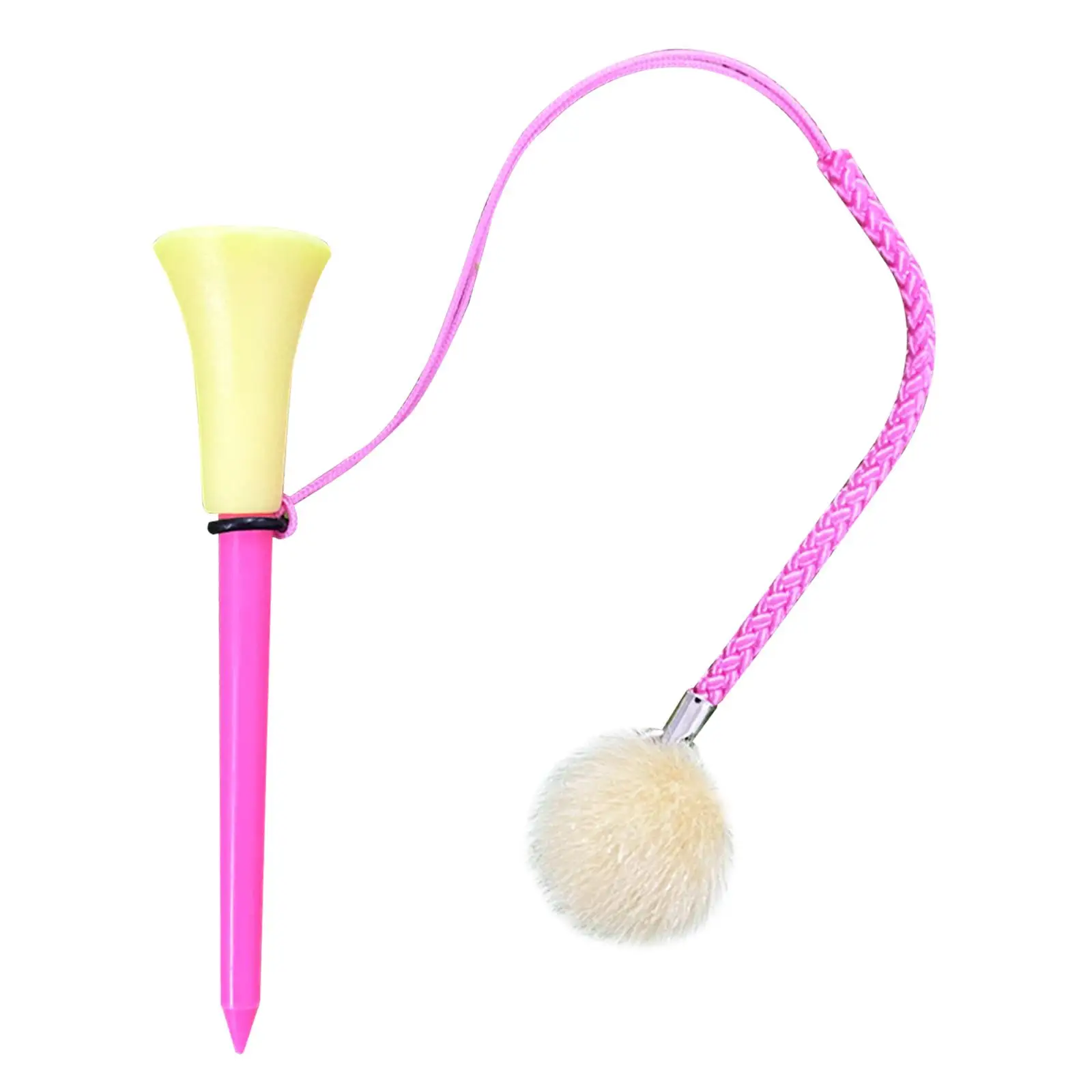Golf Tee Rope Attached Anti Lost Plastic Ball Stand Sharp Insert Stable Pack for Outdoor Practice and Driving Range
