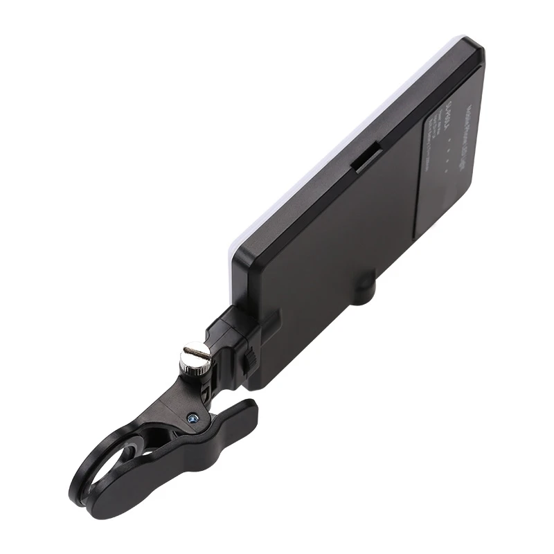 다기능 소프트 라이트 휴대폰 필 라이트, 컴퓨터 화상 회의 사진 포켓 라이트, 블랙, 60 LED, 2000Mah, 1 세트