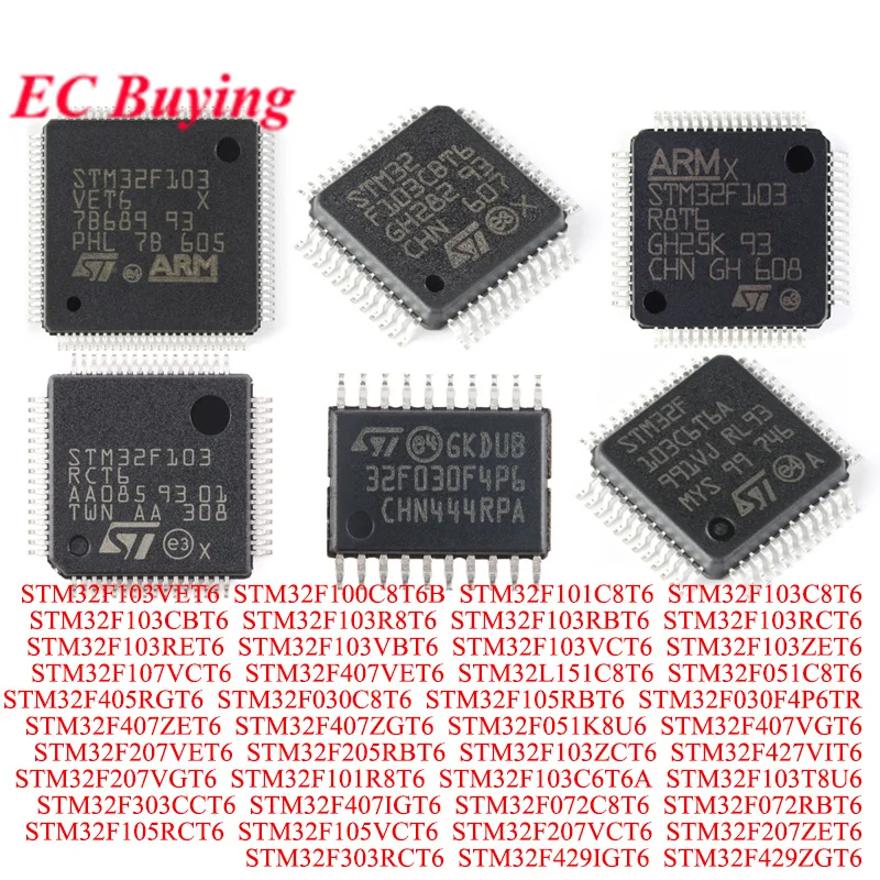 1-5pcs STM32F103RCT6 STM32F103VET6 STM32F100C8T6B STM32F103CBT6 STM32F103R8T6 RBT6 RCT6 RET6 STM32F103VBT6 STM32F103VCT6 Chip