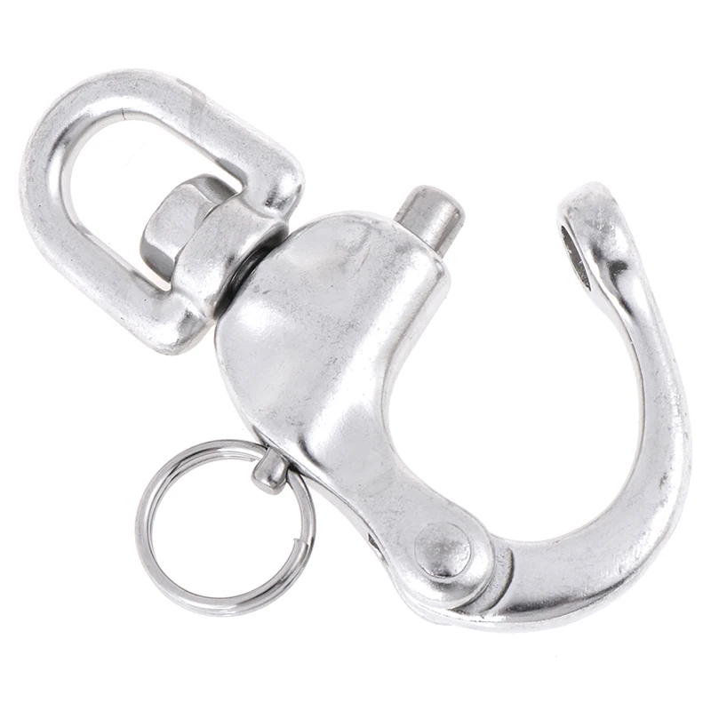 Stainless Steel Quick Release Boat Chain Shackle Swivel Snap Hook 70mm