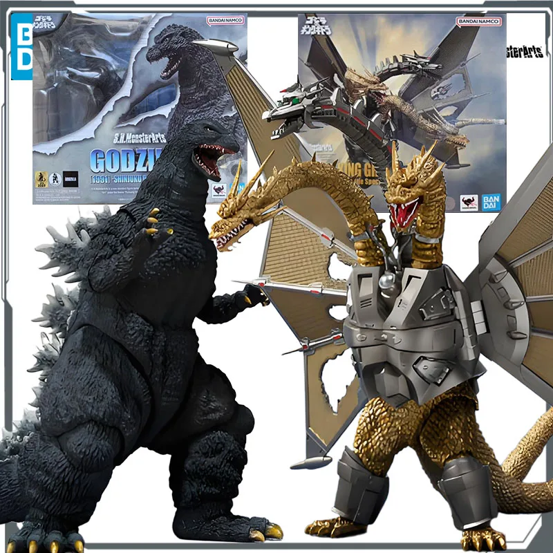 

Bandai Original S.H.MonsterArts Godzilla (1991)-Shinjuku Duel-&Mechanical Kidora Shinjuku Battle Special Set Модель в подарок для мальчиков