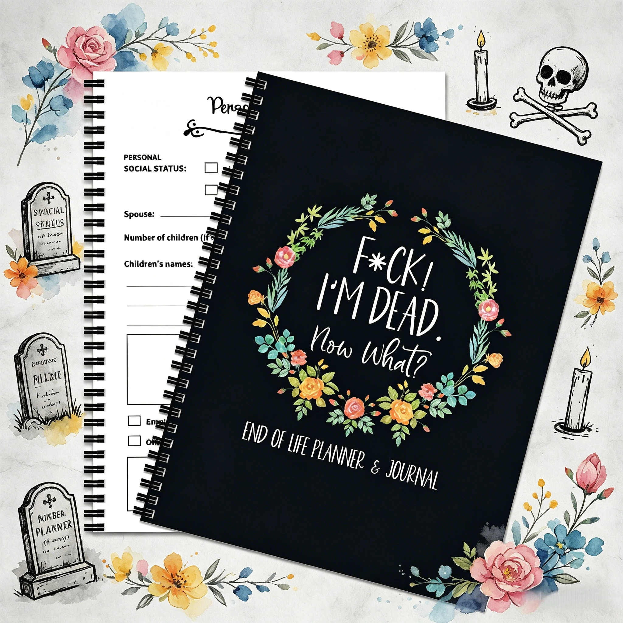 

Peaceful Final Affairs Planner, Floral Legacy Organizer Journal for Estate Planning, Last Wishes & Household Records
