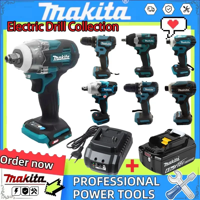 

Ударный шуруповерт Makita, аккумуляторная дрель-шуруповерт, различные модели, портативные беспроводные электроинструменты