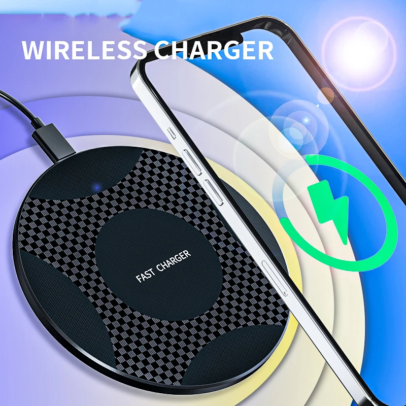 10W Wireless Charger for Doogee V20 Dual 5G Motorola Edge  Fast Charging Pad for iPhone 13 Huawei Honor V40 Huawei Mate 30 RX 