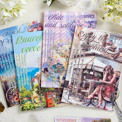 Mr. Paper, 20 Sheets/book, Dual Material Sticker Book, Large-sized Sticker Decoration Scrapbook, Phone Case, Photo Frame, Diary