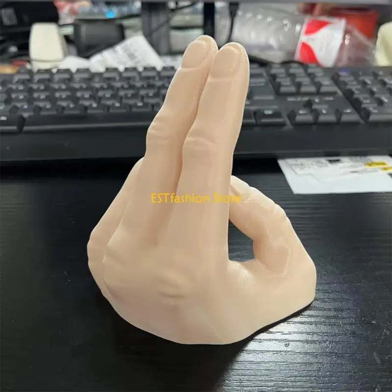 y5gc اثنين من إصبع اللوحات اليدوية Dashboard Decorations مضحك موجات السيارات