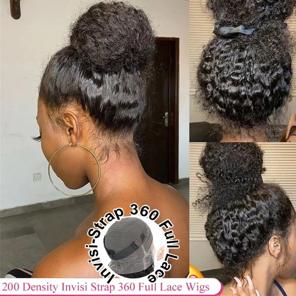 Thumbnail 4 - #75 Curly Lace Front Wigs Sale