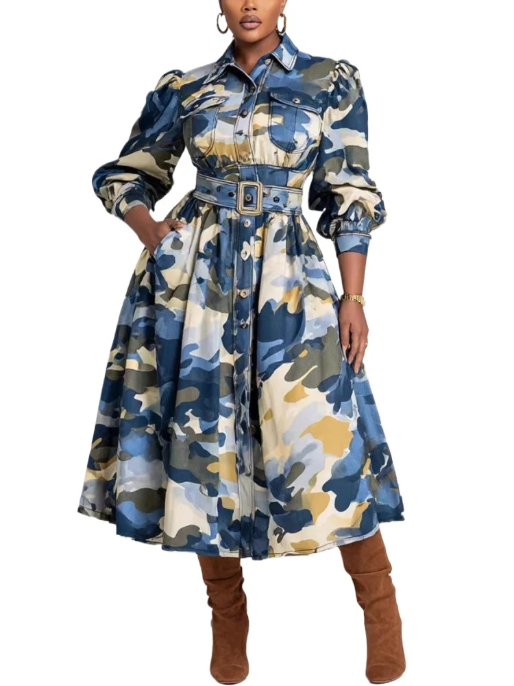 

2026 New African Dresses For Women Elegant Polyester Muslim Fashion Abayas Dashiki Robe Kaftan Long Midi Dress Turkish Africa