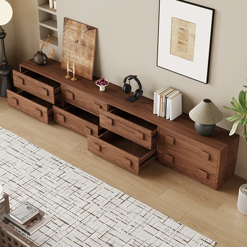 Support de télévision foncé pour réception, Design Vertical Normal, meuble de télévision minimaliste en bois, moderne et léger, meubles postmodernes