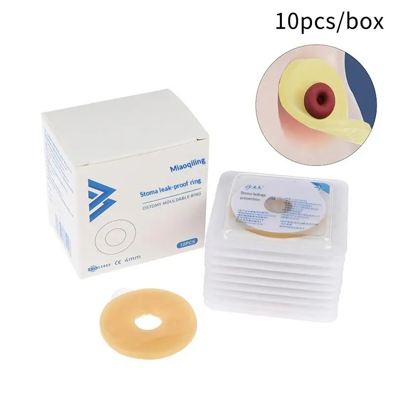 [CO]10Pcs Anti-Leakage Ring For Colostomy Bag Ostomy Paste Ring Baseplates Stoma Care Products To Protect Skin[CO]