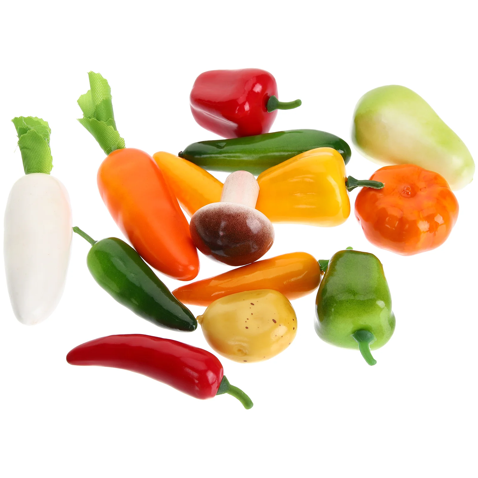 17 Pcs Fake Hot Chili Vegetables Kids Cognitive Toys Preschool Learning Artificial Pepper