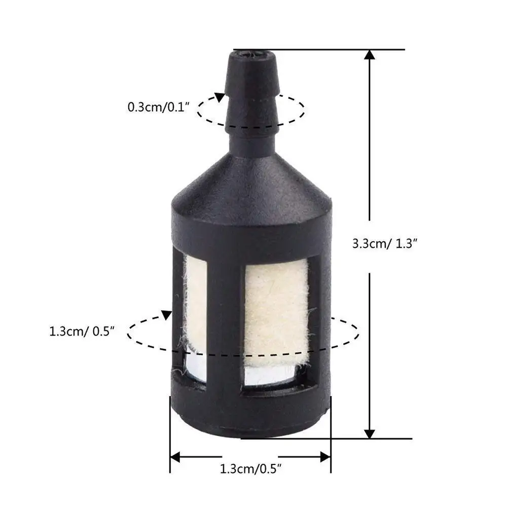 T61C_5 Feet 3 Sizes Fuel Line Hose With Snap In Bulb Fuel Filter For Zama