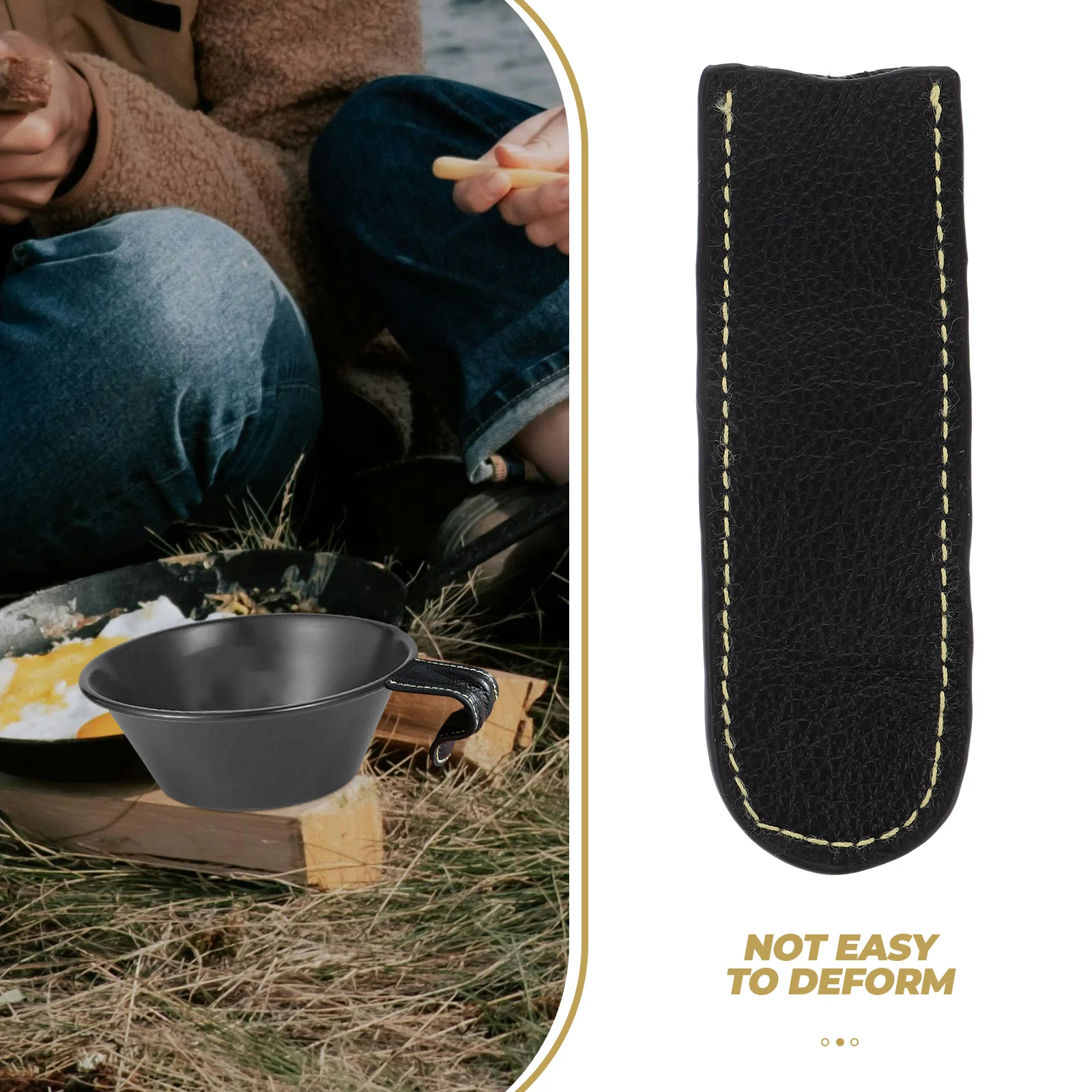 

Camping Bowl Grip Cover Heat Resistant Handle Sleeve Anti-Scald Anti-Slip Bowl Handle Protector For Outdoor Cookware Reusable