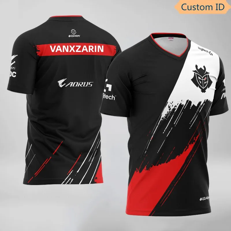 Summer 3D Print T Shirts G2 Game National Team Uniform Men's Quick Dry T-shirt E-Sports Fans Short Sleeve Fashion Oversized Tops