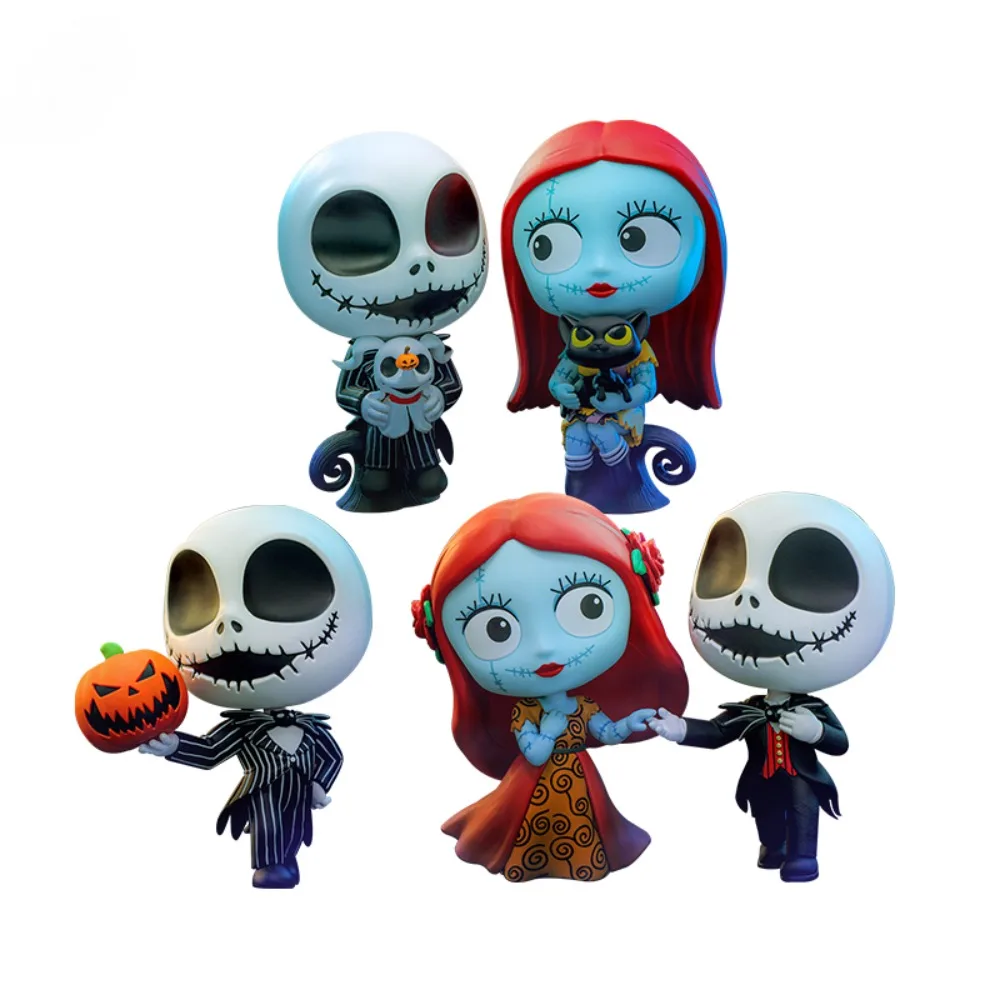 Hot Toys Halloween Figures Sally&Jack Skellington COSBABY(S) The Nightmare Before Christmas Mini Collectible Toy Single Set Gift