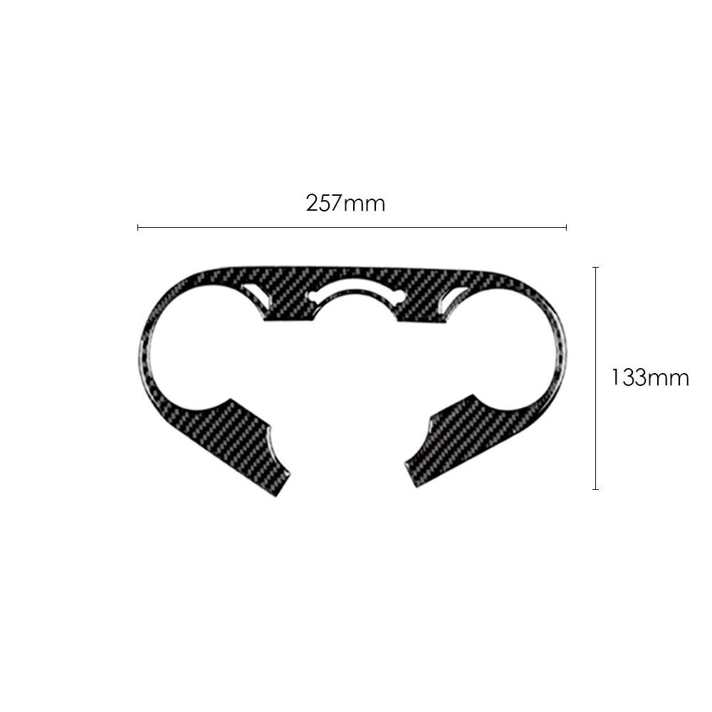 Carbon Fiber Center Console Air Conditioning Switch Panel Cover Trim Decal Sticker for Fiat 500L 2014 2015 2016 2017
