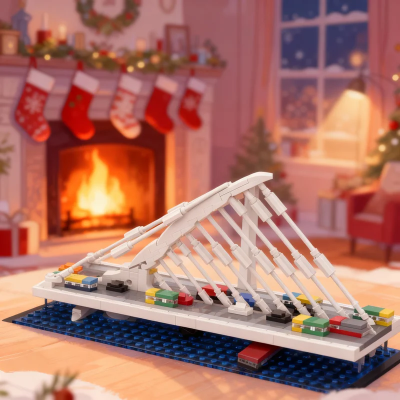 

476pcs MOC Architecture Samuel Beckett Bridge Dublin Model Building Blocks Christmas Gifts Creative Toys DIY Idea Education