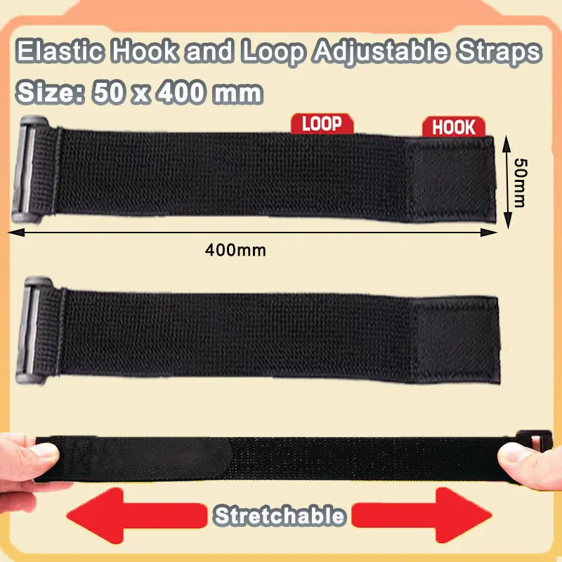 3/5PCS Adjustable Hook and Loop Fastener Tape for Cords