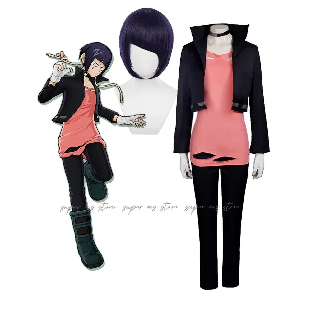 My Hero Academia Anime Jiro Kyoka Cosplay Costume Women Suit Black Waistcoat Red Jacket Suit Boku No Hero Academia Uniform