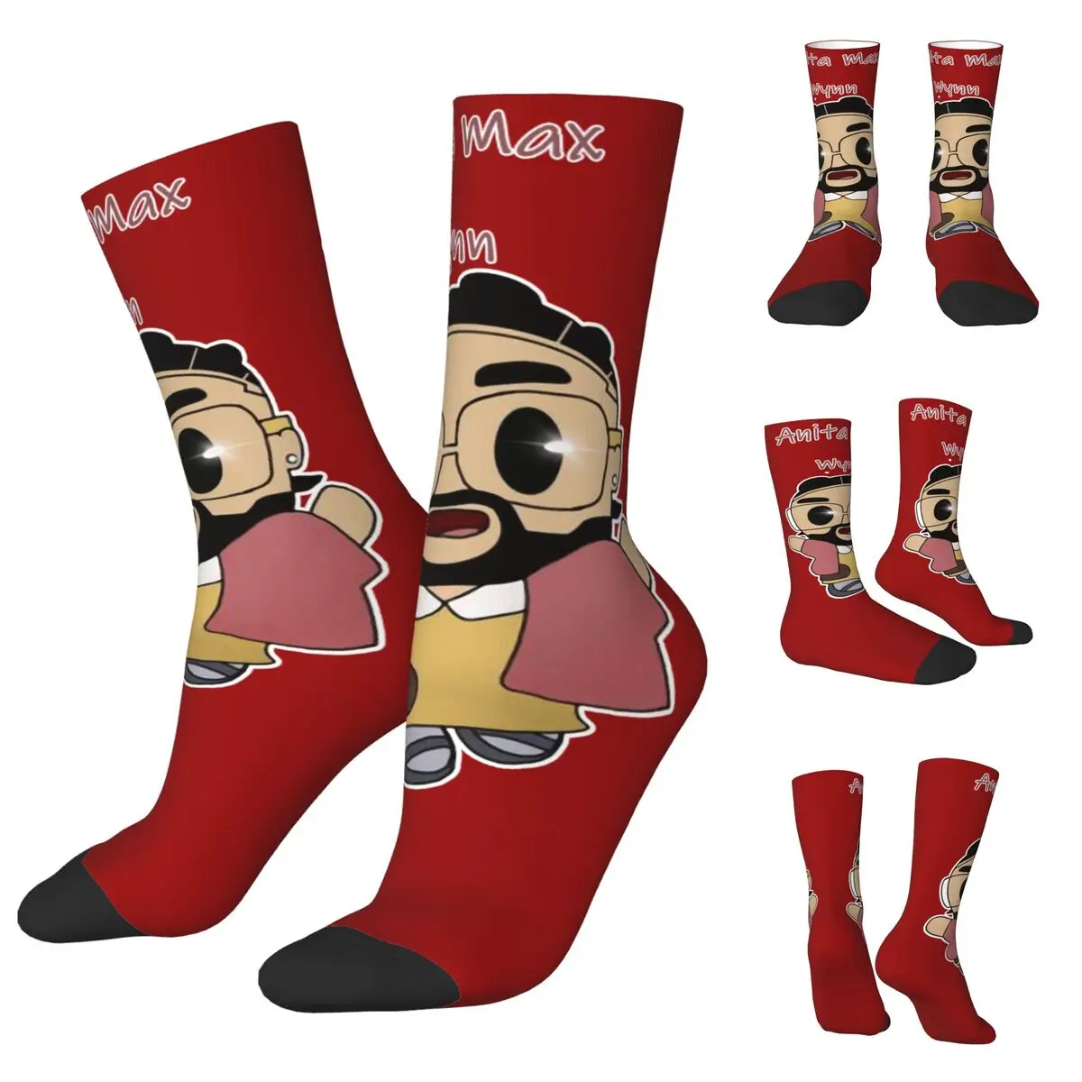 

Anita Max Wynn Cartoon Unisex Socks,Running 3D Print Happy Socks Street Style Crazy Sock