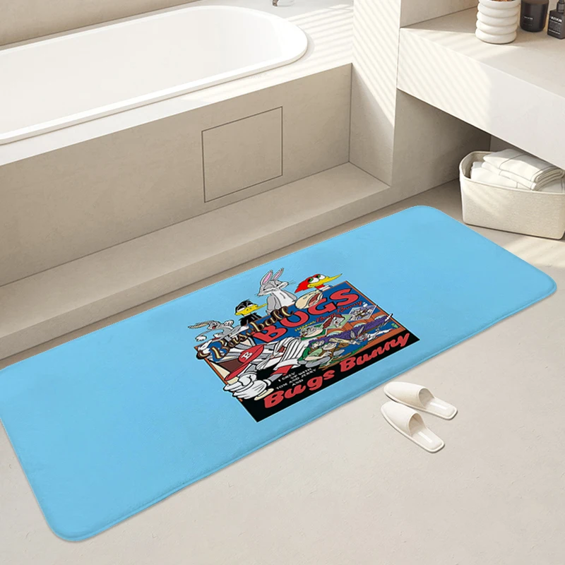 

Kitchen Carpet Z-Bugs Bunnys Entrance Door Washable Non-slip Mat Useful Things Home Decorations Custom Rug Aesthetic Foot