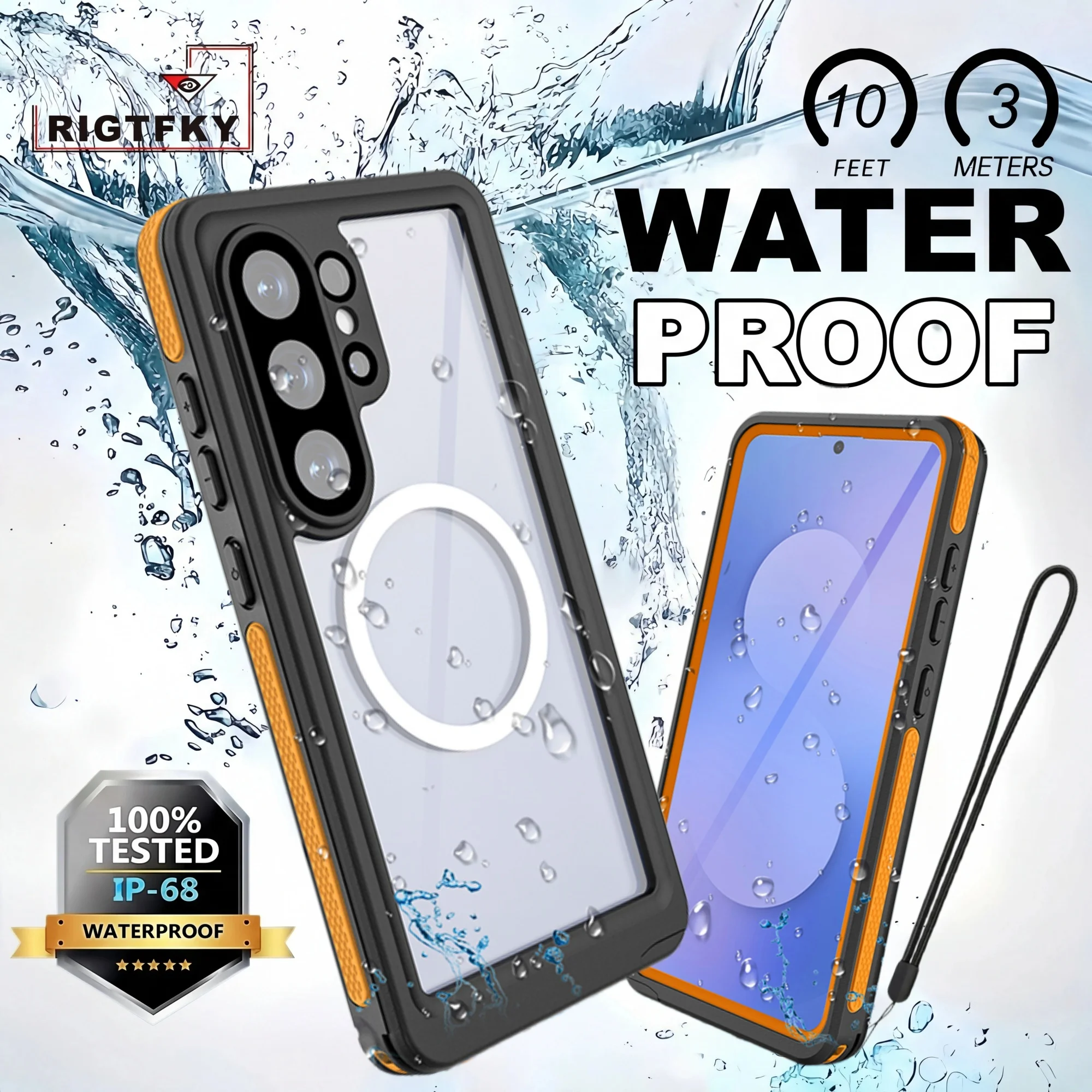 

Summer Outdoor Swimming Snorkeling IP68 Waterproof Case For Samsung S26,S26 Ultra 360° Full Protection Shockproof Magnetic Cover