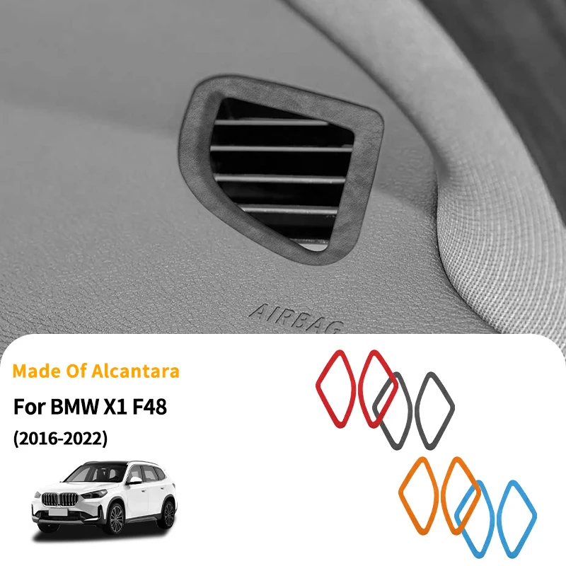 

Made of Alcantara For BMW X1 F48 (2016-2022) Car Air Conditioning Vent Cover Trim Sticker Anti Scratch Interior Accessories 2Pcs