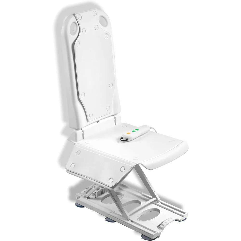 

Electric Reclining Bath Lift Chair , Six Suction Cup Feet | Emergency Stop Button | Weight Capacity 300lb | White