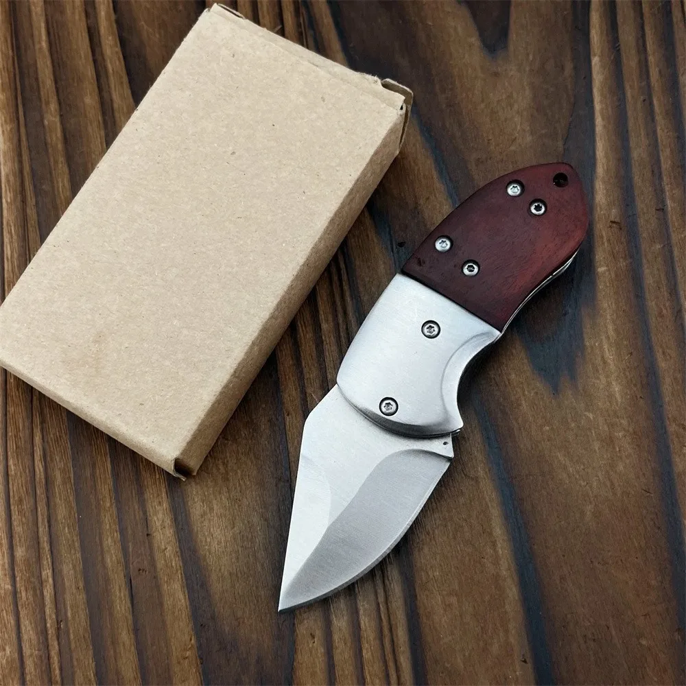 

Миниатюрный складной нож для активного отдыха с лезвием из стали 5Cr13MoV, цветной деревянной рукоятью, для кемпинга, резки, рыбалки и повседневного использования