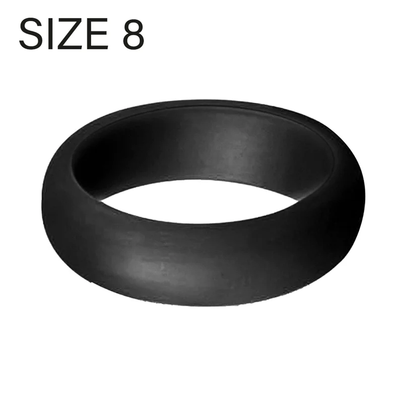 ABQR 5.7mm Popular for Men Women Silicone Cool Rings Silicone Wedding Ring Environmental Outdoor Sports RingX2 8