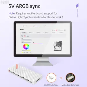 وحدة تحكم مقسم الشفط المغناطيسي ، مقسم المحور PWM & ARGB ، 5V 3Pin ، مروحة تبريد مروحة علبة الكمبيوتر ، من 1 إلى 10 أعلى 7 قطع غيار لمروحة Ventisol للمبيعات - No2
