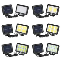 2025 COB LED Solar Powered Light Outdoors PIR Motion Sensor Sunlight Waterproof Wall Garden Decor Emergency Street Security Lamp