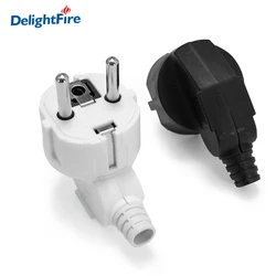 EU Plug Adapter Replacement 16A Male France Korea Germany Plug AC Outlets Rewireable Schuko Euro Wall Socket For Power Cable