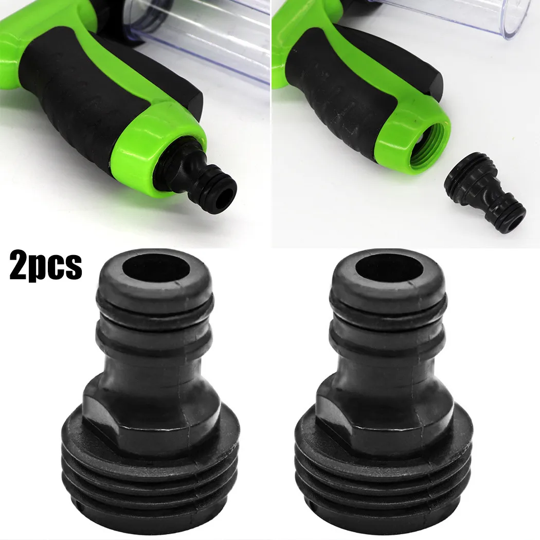 

2pcs 3/4" Quick Connector Male Threaded Hose Pipe Adapter For Garden Watering Irrigation Threaded Tap Adaptor Water Connectors